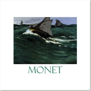 The Green Wave (1866) by Claude Monet Posters and Art